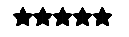 5 star icons lined up one next to the other