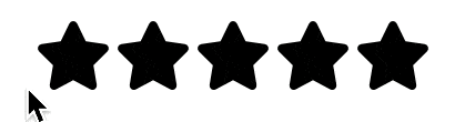 A user interacting with a star rating component