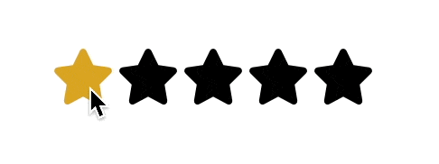 A user interacting with a star rating component